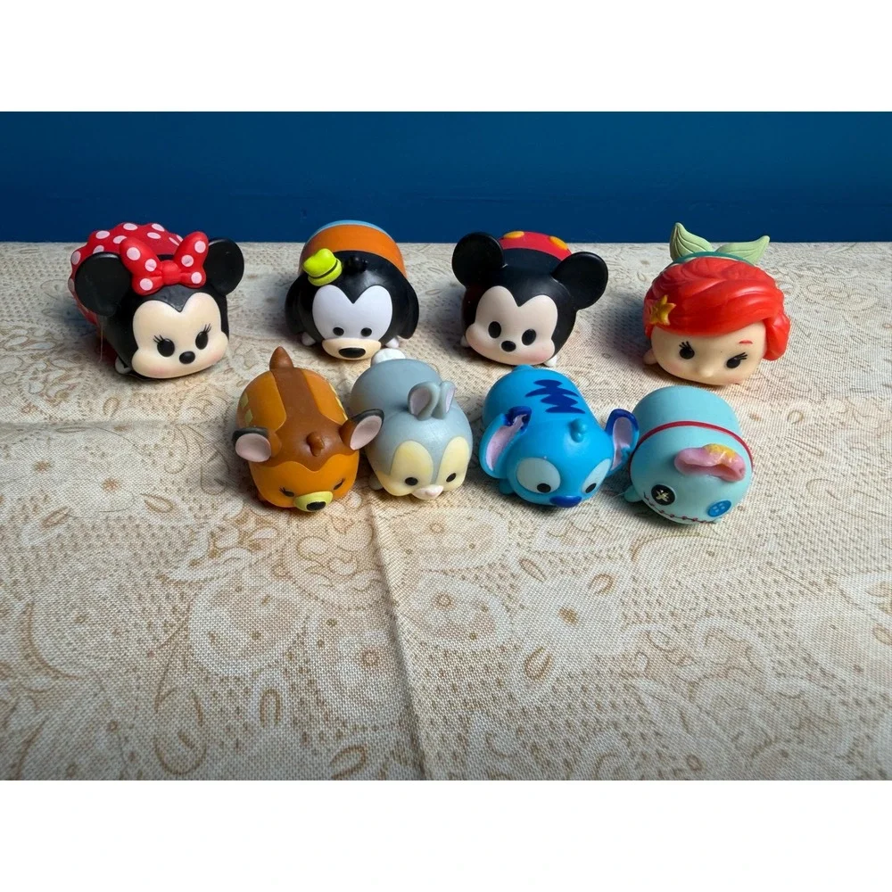 Disney Tsum Tsum Vinyl Lot Minnie Mickey Goofy Ariel Stitch Scrump Bambi Thumper